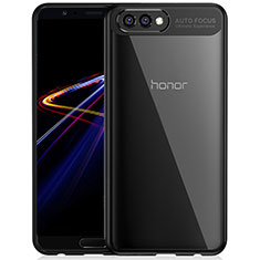 Silicone Transparent Mirror Frame Case for Huawei Honor V10 Black