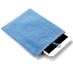 Sleeve Velvet Bag Case Pocket for Apple New iPad 9.7 (2018) Sky Blue