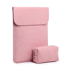 Sleeve Velvet Bag Case Pocket S02 for Huawei Matebook D15 (2020) 15.6 Pink