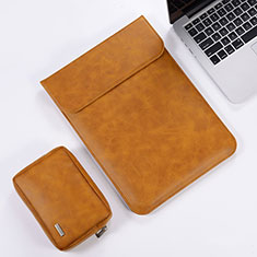 Sleeve Velvet Bag Leather Case Pocket for Apple MacBook 12 inch Orange