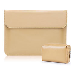 Sleeve Velvet Bag Leather Case Pocket L01 for Samsung Galaxy Book S 13.3 SM-W767 Gold