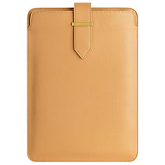 Sleeve Velvet Bag Leather Case Pocket L04 for Apple MacBook Air 13.3 inch (2018) Brown