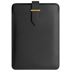 Sleeve Velvet Bag Leather Case Pocket L04 for Apple MacBook Pro 13 inch Black