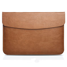 Sleeve Velvet Bag Leather Case Pocket L06 for Apple MacBook 12 inch Brown