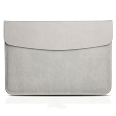 Sleeve Velvet Bag Leather Case Pocket L06 for Apple MacBook Air 13.3 inch (2018) Gray