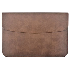 Sleeve Velvet Bag Leather Case Pocket L15 for Apple MacBook Air 13 inch (2020) Brown