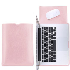 Sleeve Velvet Bag Leather Case Pocket L17 for Apple MacBook Pro 13 inch Pink