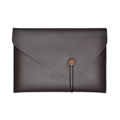 Sleeve Velvet Bag Leather Case Pocket L22 for Apple MacBook Pro 13 inch Brown