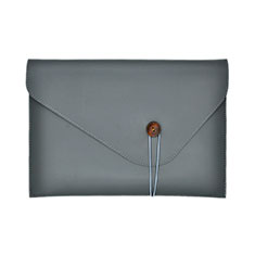 Sleeve Velvet Bag Leather Case Pocket L22 for Apple MacBook Pro 15 inch Gray