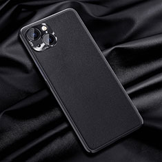 Soft Luxury Leather Snap On Case Cover A01 for Apple iPhone 13 Black