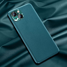 Soft Luxury Leather Snap On Case Cover A01 for Apple iPhone 13 Green