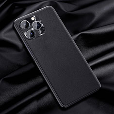 Soft Luxury Leather Snap On Case Cover A01 for Apple iPhone 13 Pro Black