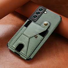 Soft Luxury Leather Snap On Case Cover A01D for Samsung Galaxy S21 5G Green