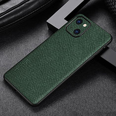 Soft Luxury Leather Snap On Case Cover A04 for Apple iPhone 14 Green