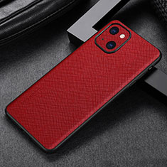 Soft Luxury Leather Snap On Case Cover A04 for Apple iPhone 14 Red