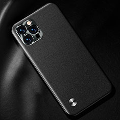 Soft Luxury Leather Snap On Case Cover A05 for Apple iPhone 13 Pro Max Black