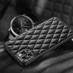 Soft Luxury Leather Snap On Case Cover A07 for Apple iPhone 13 Pro Max Black