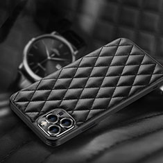 Soft Luxury Leather Snap On Case Cover A07 for Apple iPhone 14 Pro Max Black