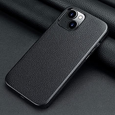 Soft Luxury Leather Snap On Case Cover A09 for Apple iPhone 13 Black