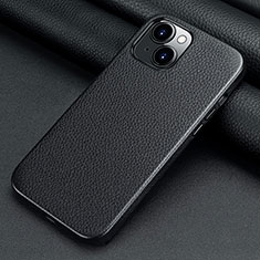 Soft Luxury Leather Snap On Case Cover A09 for Apple iPhone 14 Black