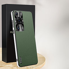 Soft Luxury Leather Snap On Case Cover AT1 for Huawei P60 Pro Green