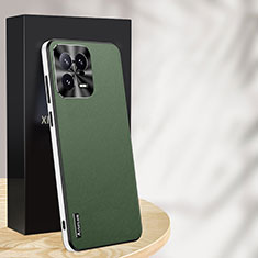 Soft Luxury Leather Snap On Case Cover AT1 for Xiaomi Mi 13 Pro 5G Green