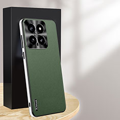 Soft Luxury Leather Snap On Case Cover AT1 for Xiaomi Mi 14 5G Green