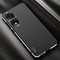 Soft Luxury Leather Snap On Case Cover AT2 for Huawei Honor 90 Pro 5G Black