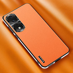Soft Luxury Leather Snap On Case Cover AT2 for Huawei Honor 90 Pro 5G Orange