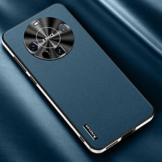 Soft Luxury Leather Snap On Case Cover AT2 for Huawei Mate 60 Pro Blue
