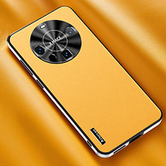 Soft Luxury Leather Snap On Case Cover AT2 for Huawei Mate 60 Yellow