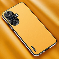 Soft Luxury Leather Snap On Case Cover AT2 for Huawei Nova 11 Pro Yellow