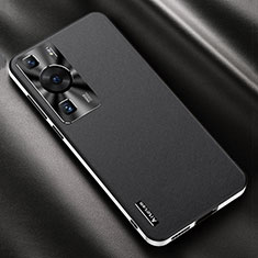 Soft Luxury Leather Snap On Case Cover AT2 for Huawei P60 Black