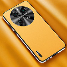 Soft Luxury Leather Snap On Case Cover AT2 for Oppo Find X6 5G Yellow