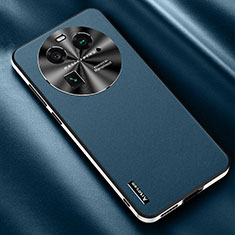Soft Luxury Leather Snap On Case Cover AT2 for Oppo Find X6 Pro 5G Blue
