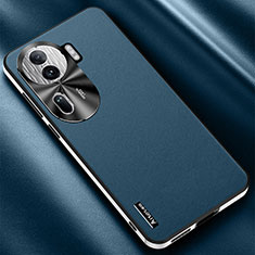 Soft Luxury Leather Snap On Case Cover AT2 for Oppo Reno11 Pro 5G Blue