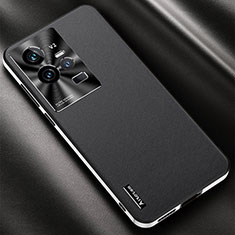 Soft Luxury Leather Snap On Case Cover AT2 for Vivo iQOO 11 Pro 5G Black