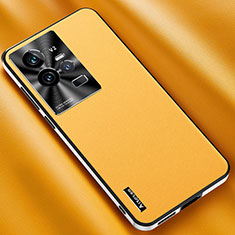 Soft Luxury Leather Snap On Case Cover AT2 for Vivo iQOO 11 Pro 5G Yellow