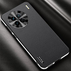 Soft Luxury Leather Snap On Case Cover AT2 for Vivo X90 5G Black