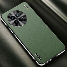 Soft Luxury Leather Snap On Case Cover AT2 for Vivo X90 Pro 5G Green