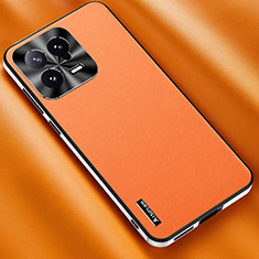 Soft Luxury Leather Snap On Case Cover AT2 for Xiaomi Mi 13 5G Orange