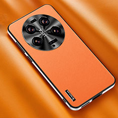 Soft Luxury Leather Snap On Case Cover AT2 for Xiaomi Mi 13 Ultra 5G Orange