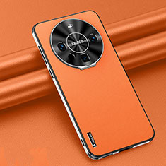 Soft Luxury Leather Snap On Case Cover AT3 for Huawei Mate 60 Orange