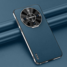 Soft Luxury Leather Snap On Case Cover AT3 for Huawei Mate 60 Pro Blue