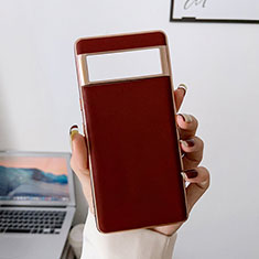 Soft Luxury Leather Snap On Case Cover B01H for Google Pixel 7 Pro 5G Red