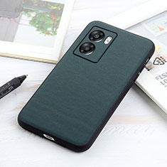 Soft Luxury Leather Snap On Case Cover B01H for OnePlus Nord N300 5G Green