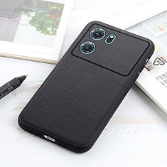 Soft Luxury Leather Snap On Case Cover B01H for Oppo K10 5G Black