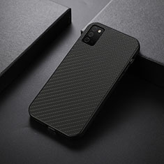 Soft Luxury Leather Snap On Case Cover B01H for Samsung Galaxy A02s Black