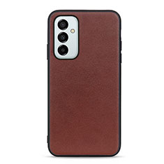 Soft Luxury Leather Snap On Case Cover B01H for Samsung Galaxy F23 5G Brown