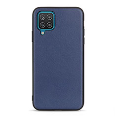 Soft Luxury Leather Snap On Case Cover B01H for Samsung Galaxy M12 Blue